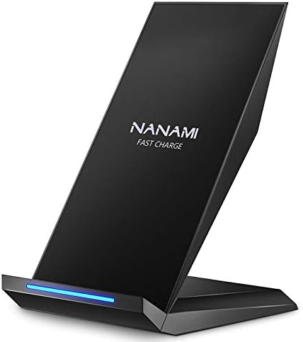 Fast Wireless Charger, NANAMI Wireless Charging Stand Compatible iPhone 17/17 Air/16/15/15 Pro/15 Plus/15 Pro Max/14/13, Nightstand Phone Charger Dock for Samsung Galaxy S26/S26+/S25/S24/S23/S22