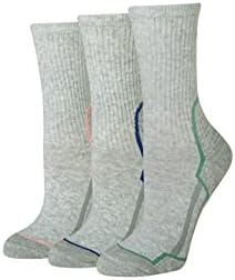 Amazon Essentials womens Comfortable Cushioned Hiking Crew Socks