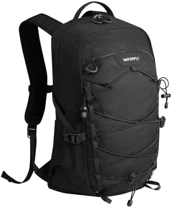 WATERFLY 20L Lightweight Hiking Backpack: Small Daypack for Women Men, Multi-Pocket, Breathable Back Panel with Chest Waist Strap, Outdoor Bag Pack for Travel Trekking Camping