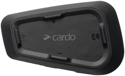 Cardo Systems Spirit Motorcycle Bluetooth Communication Headset, 2-Way Bluetooth, Thin 32mm Speakers, Waterproof, Universal Connectivity - Single Pack