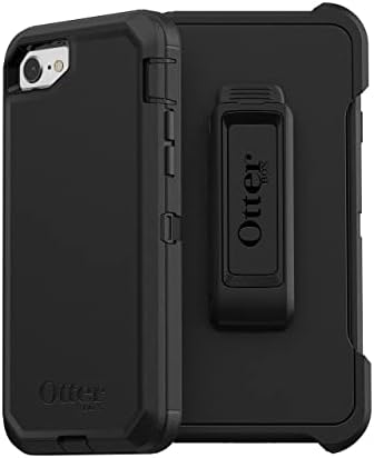 OtterBox iPhone SE 3rd & 2nd Gen, iPhone 8 & iPhone 7 (not Compatible with Plus Sized Models) Defender Series Case - Black, Rugged & Durable, with Port Protection, Includes Holster Clip Kickstand