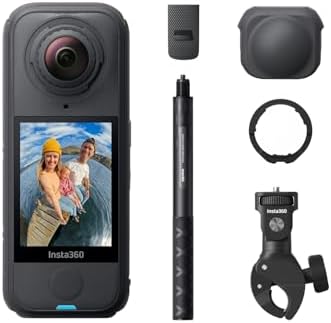 Insta360 X4 Air Motorcycle Multiview Bundle - Lightweight 165g 8K 360 Camera, Invisible Selfie Stick, Replaceable Lenses, Shoot First & Frame Later, Built-in Wind Guard, FlowState Stabilization