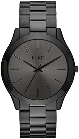BUREI Cool Wrist Watches for Men, Stainless Steel Quartz Waterproof Watches, Refined Gifts for Men, Boyfriend, Husband, Dad