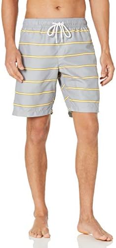 Amazon Essentials Men's 9" Swim Trunks with Mesh Lining, Pockets, Drawstring Closure