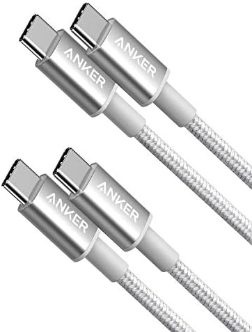 Anker USB C to USB C Cable, Type-C 60W Fast Charging Cable (3.3 FT, 2Pack) for iPhone 17 Series, iPad mini 6 and More (Silver)