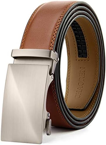 CHAOREN Mens Belt Leather Ratchet Belt - Customizable Fit, Effortless Style (35mm)