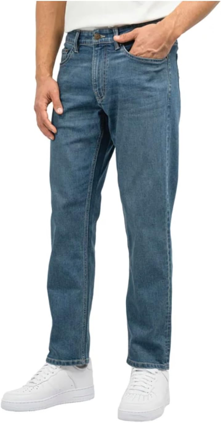 Scott Barber Men's 5 Pocket Straight Fit Comfort Stretch Denim Jean