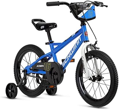 Schwinn Koen Bike, 16 Inch Bike for Kids Ages 3-7, SmartStart Ergonomic Design for Kids, Adjustable Seat Grows with your Child, Rear Coaster Brake and Front Caliper Brake, Training Bicycle