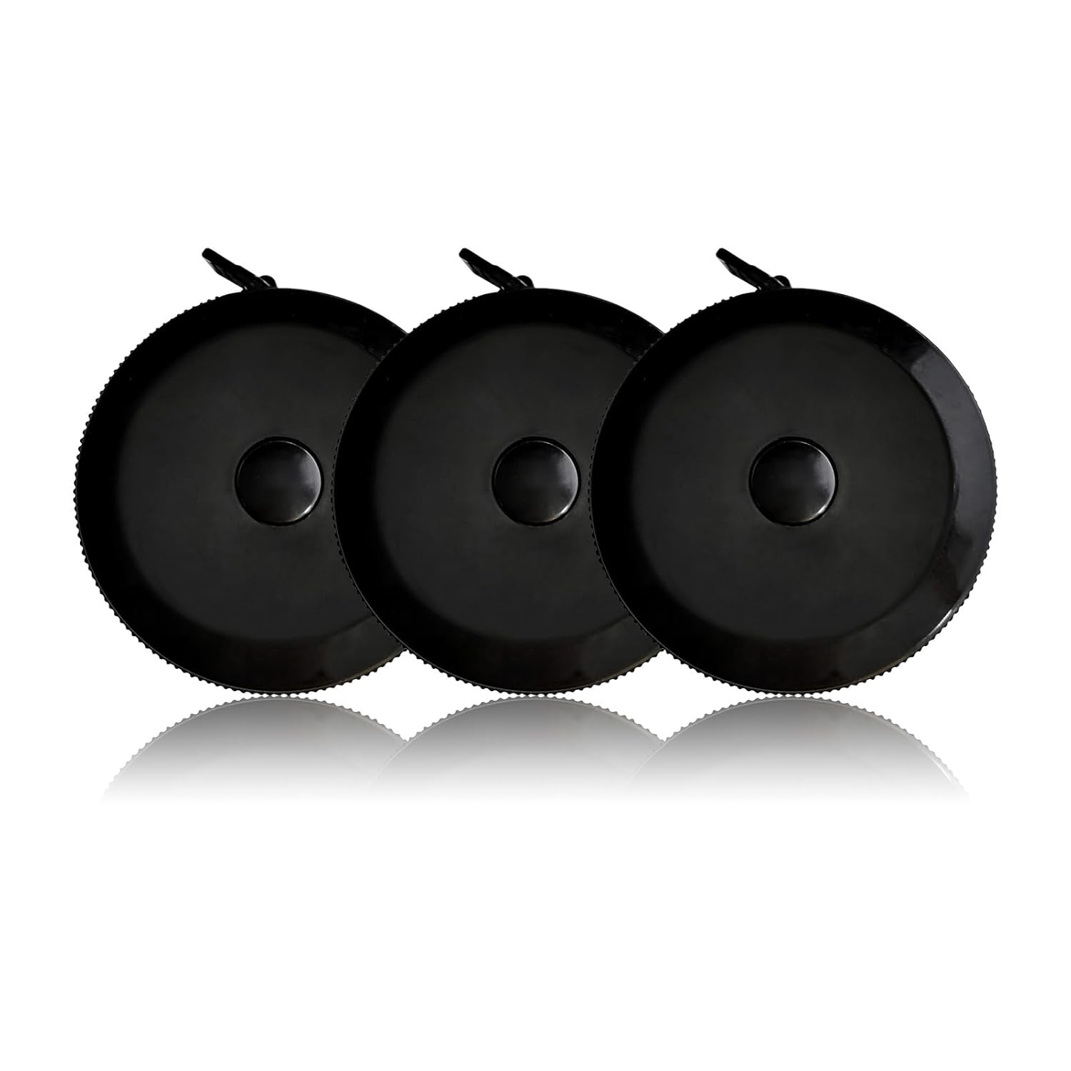 GDMINLO 3 Pack Tape Measure Measuring Tape for Body Fabric Sewing Tailor Cloth Knitting Craft Weight Loss Measurements Retractable, Small Push ButtonDouble Scales Rulers 60-inch 1.5 Meter (Black)
