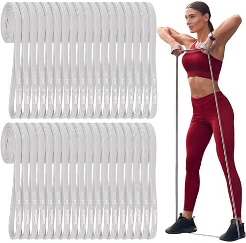Seenelling 36 Pcs Resistance Bands Set, Elastic Workout Bands for Home Gym, Strength Training, Yoga and Physical Therapy, Exercise Loop for Men and Women