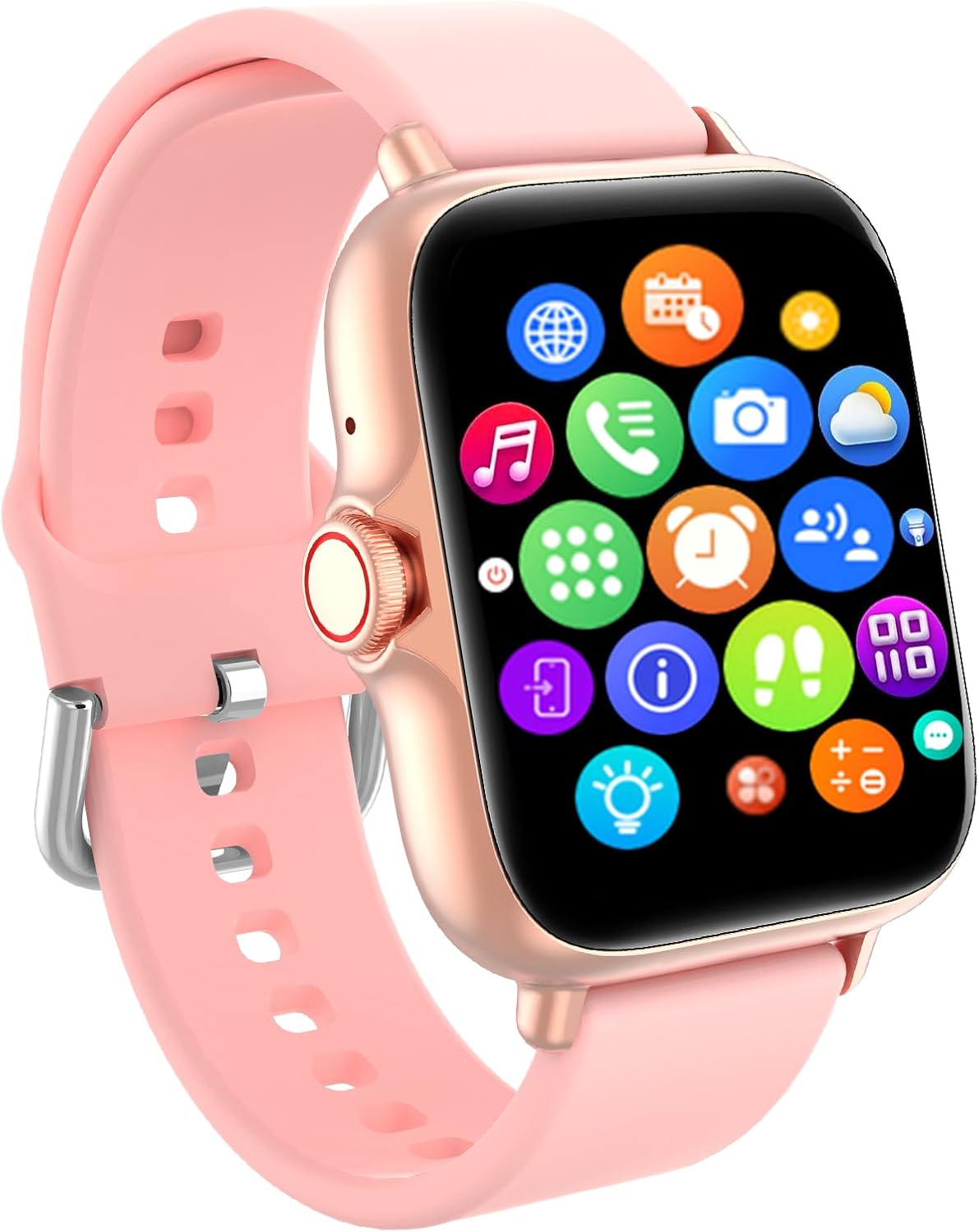 OICIIDO Smart Watch, 1.83" Upgraded Full Touchscreen Smartwatch for Android iPhones with Multiple Sports Fitness Tracker with Smart Watches for Women Men (Pink)