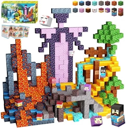Magnetic Blocks 120PCS Magnetic Building Blocks for Kid 3+, Building Toys for Kid Boys Girls, STEM Sensory Gift for Birthday