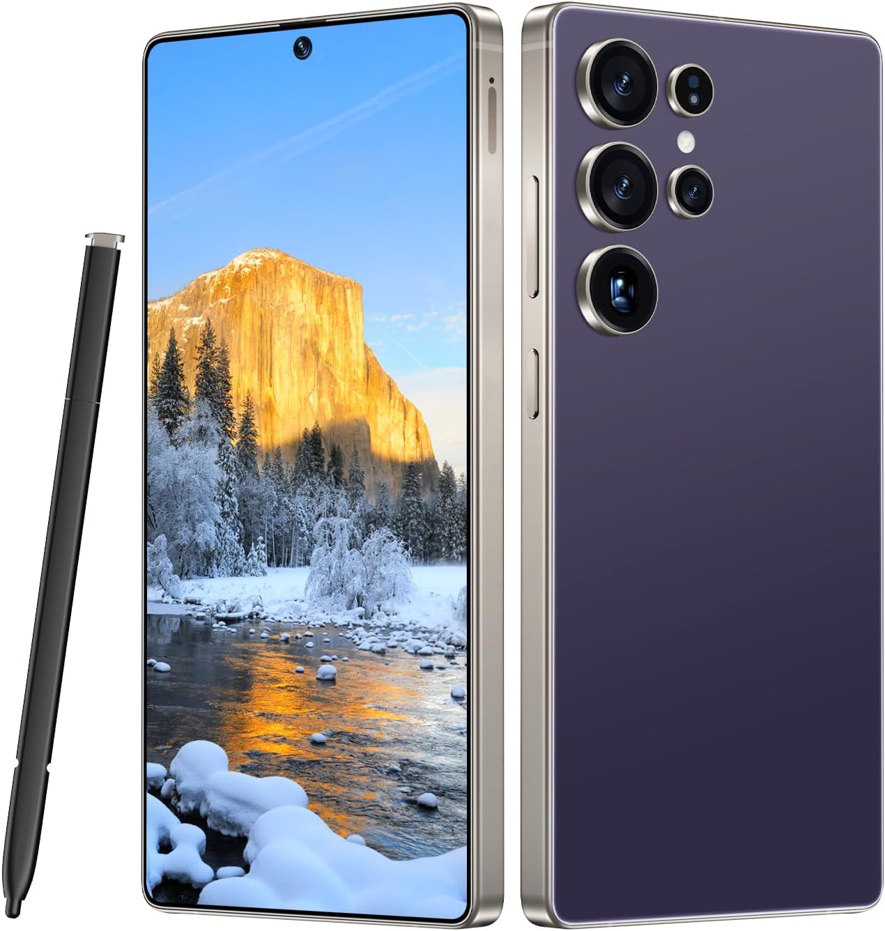 MMY I25 Ultra 5G Unlocked Smartphone,16GB+512GB Fully Cell Phone for Android 14, 6.99" Unlocked Cell Phone, 7000mAh, 68MP+108MP Dual Camera\/Dual SIM\/Fingerprint Lock\/Face (Purple)