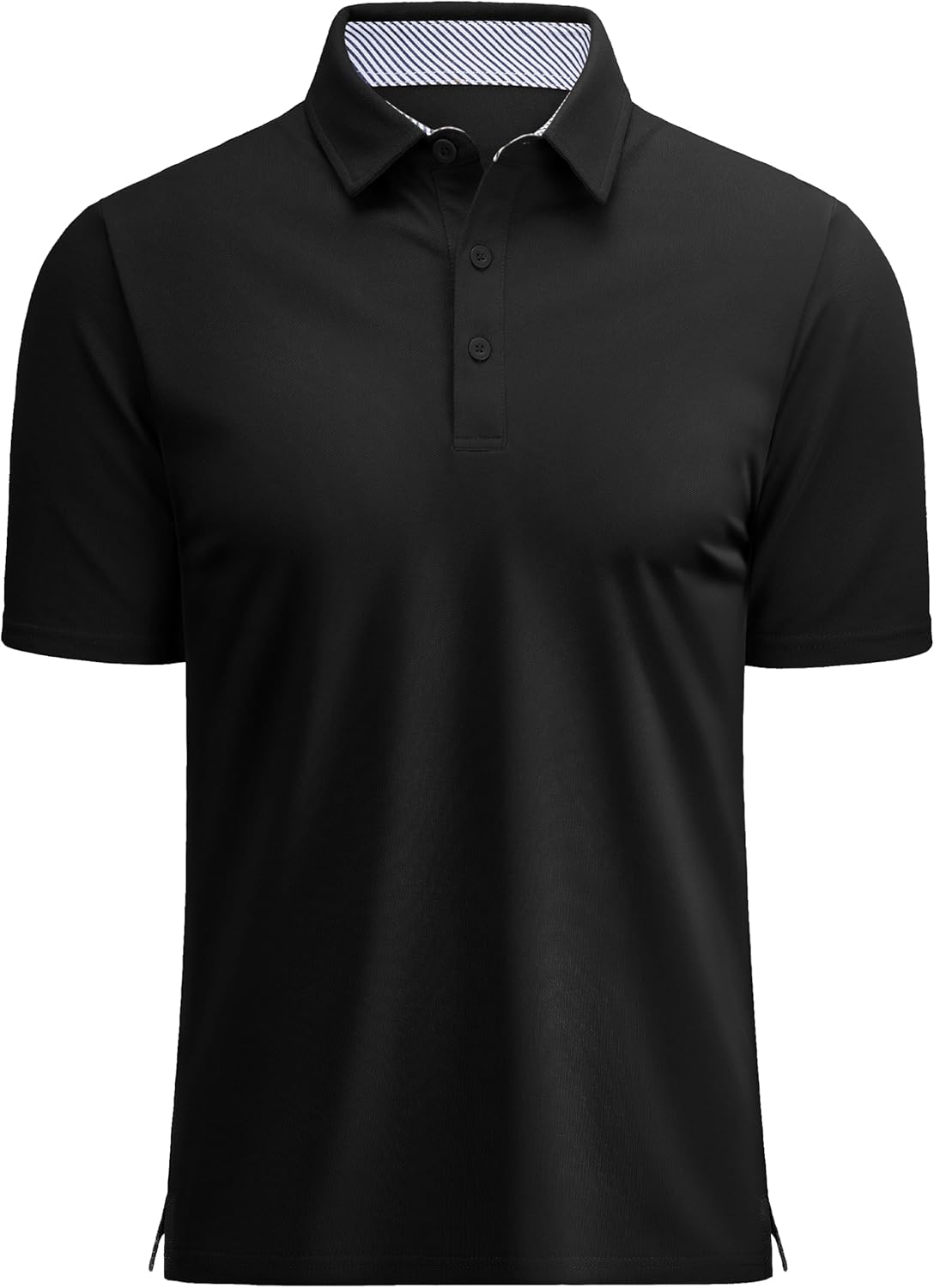 MAGCOMSEN Men's Polo Shirts Short Sleeve Cotton Pique 3 Button Classic Fit Casual T-Shirt Performance Golf Shirts