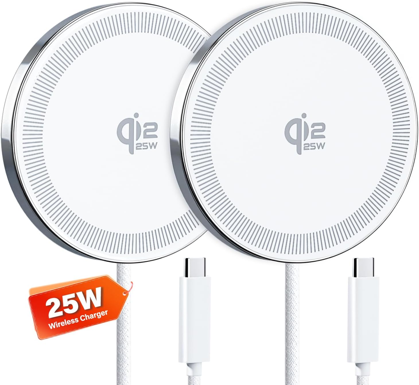 25W Wireless Charger for MagSafe, Qi2.2 Magnetic Fast Charging Pad for iPhone 17\/16\/15\/14\/13\/12 Series &amp; AirPods, Strong Magnet, Thin &amp; Portable Wireless Charger for Travel Home Office(Wh
