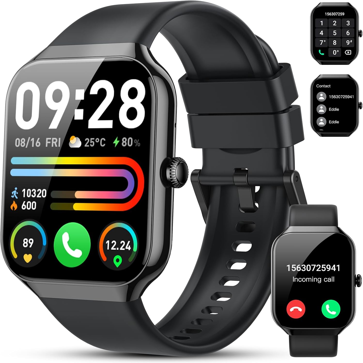 Smart Watch(Answer\/Make Call BT5.4), 2026 New Smartwatch for Men Women, 1.96" HD Touch Fitness Watch with 110+ Sport Modes\/Heart Rate\/Sleep Monitor\/Pedometer, IP68 Waterproof Fitness Activity 