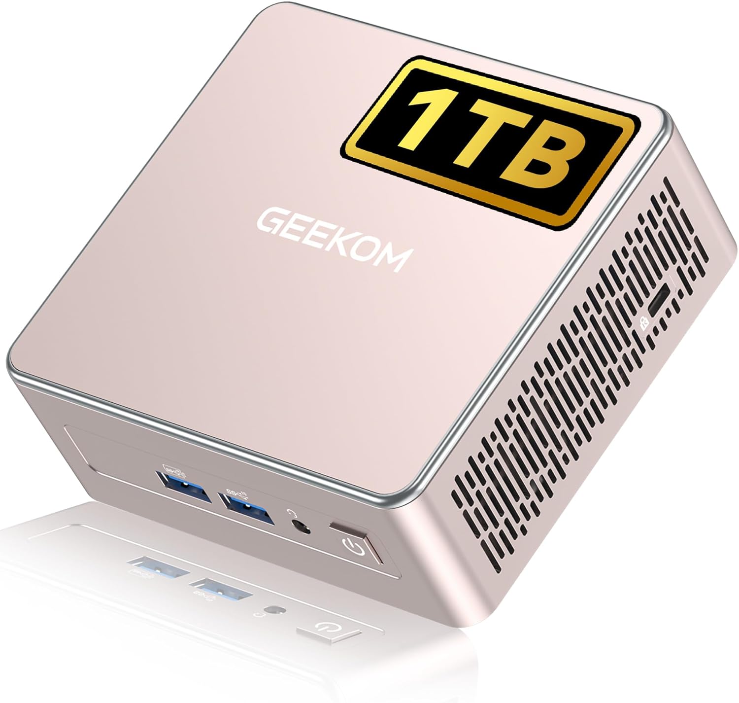 GEEKOM A5 2026 Mini PC with AMD Ryzen 5 7430U, 3-Year Coverage, 16GB RAM(Upgradable, Not LPDDR)&amp;1TB M.2 NVMe SSD, Windows 11 Pro Desktop Computer Support 8K\/Wi-Fi 6\/BT 5.2\/USB 3.2\/SD Slot\/6x 