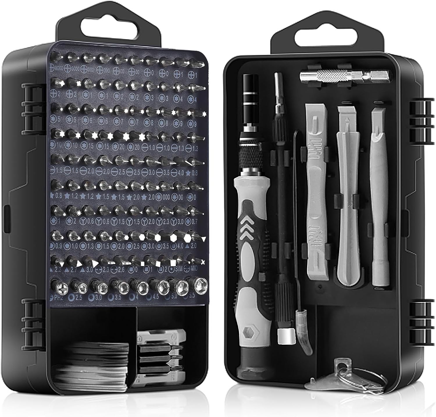 DULIWO Precision Screwdriver Set, 122 in 1 Small Screwdriver Set with 101 Bits Magnetic Electronic Repair Tool Kit for Computer,iPhone,Mac,Laptop,PC,PS5,PS4,Game Console,Xbox,Eyeglasses,Watch(Black)