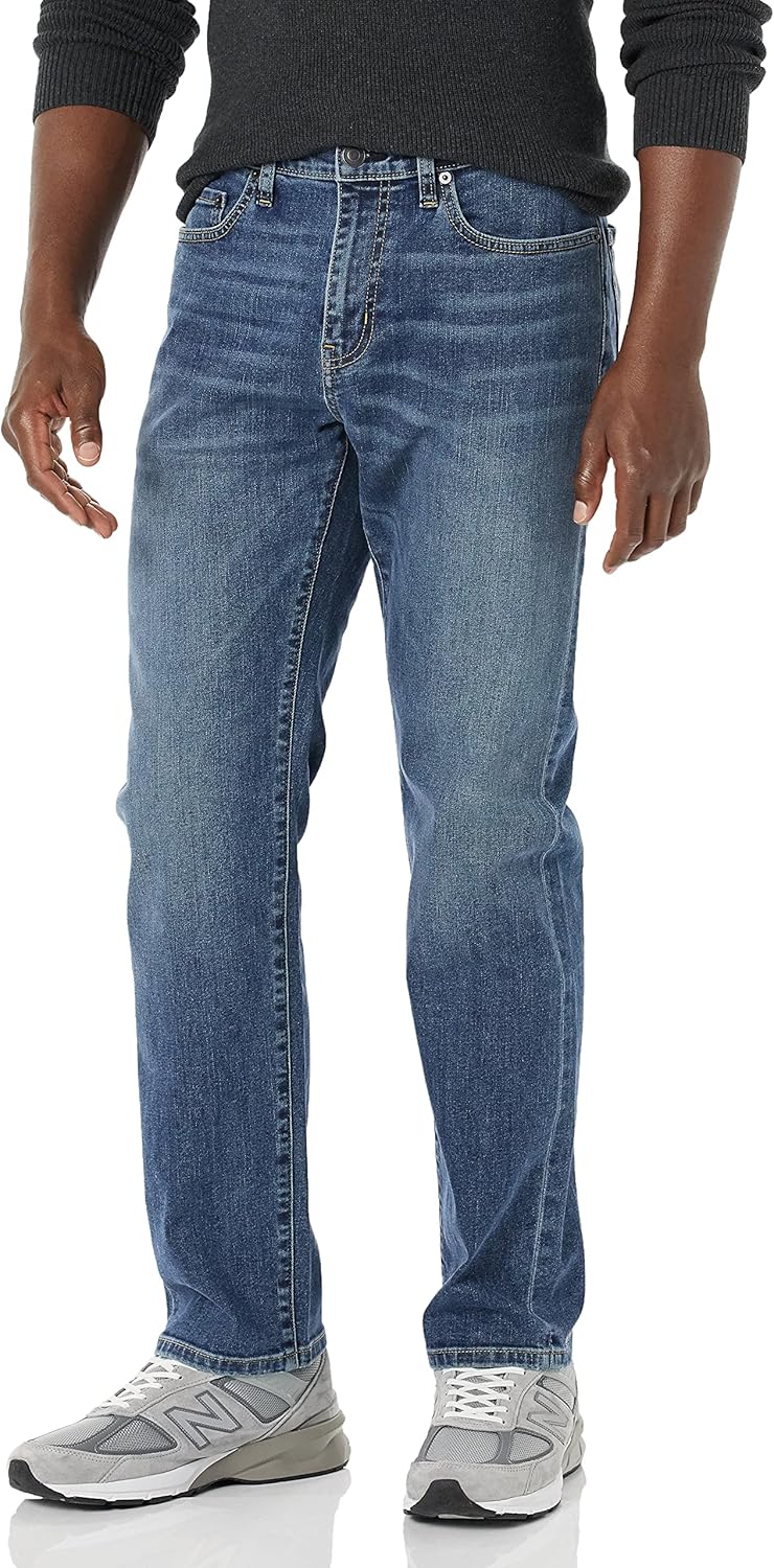 Amazon Essentials Mens Straight-Fit High Stretch Jean - Discontinued Colors